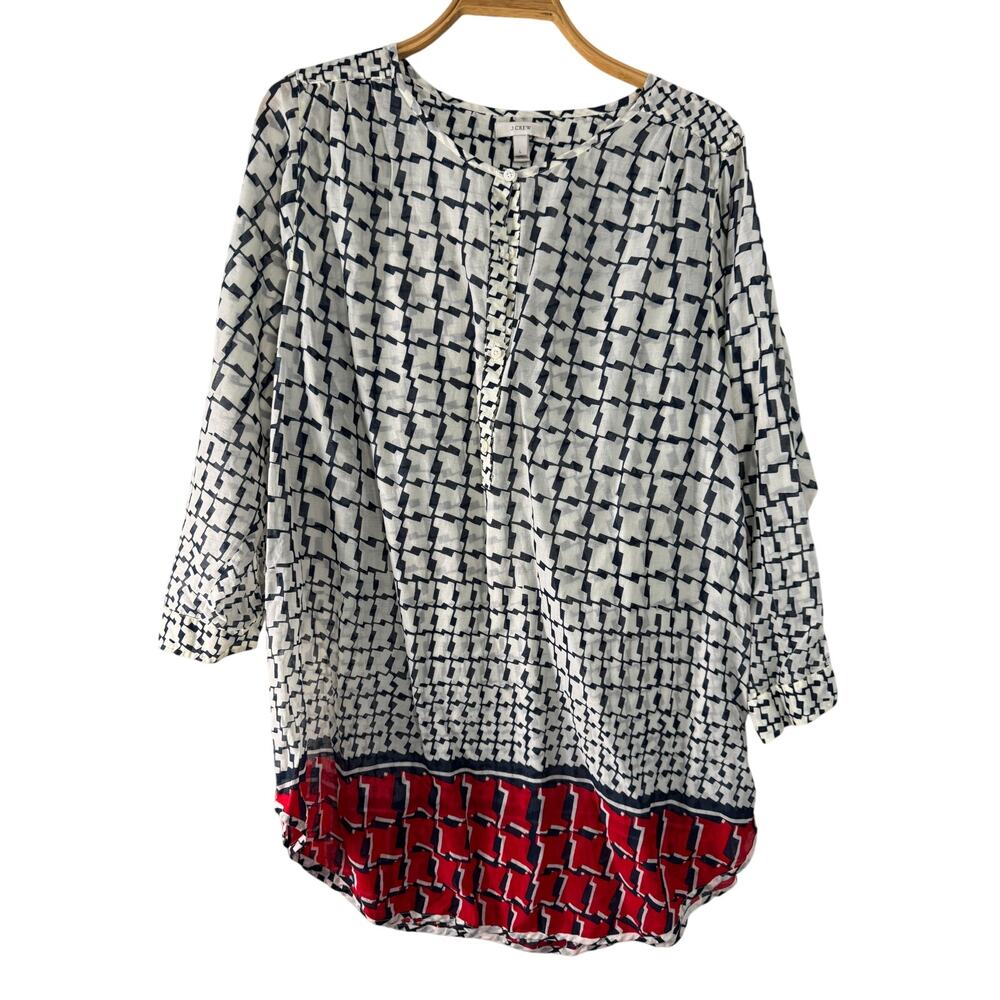 J. Crew Light Cotton India Tunic Large